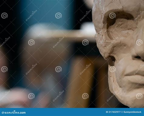 The Process of Creating Ecorche. the Sculptor is Working Stock Image ...