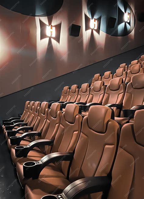 Premium Photo | Cinema and entertainment empty brown movie theatre