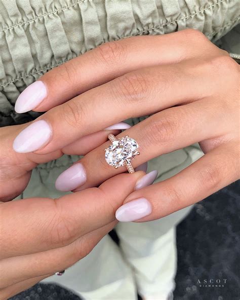 6 carat Oval Cut Pave Engagement Ring – Ascot Diamonds