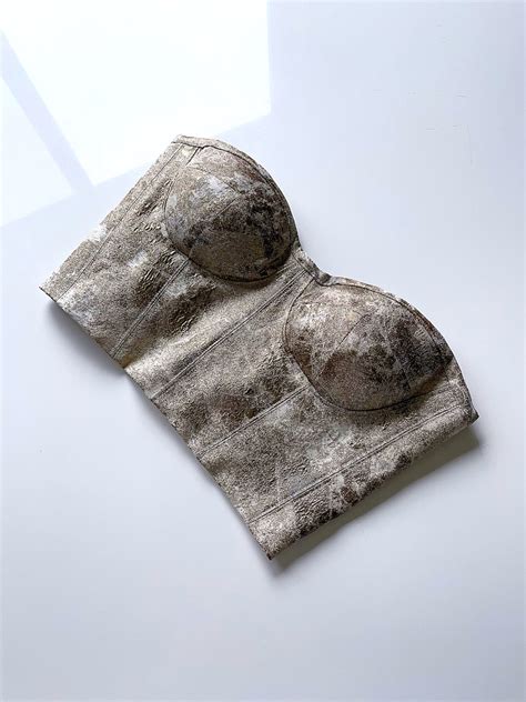 bustier top with padded bra and boning construction