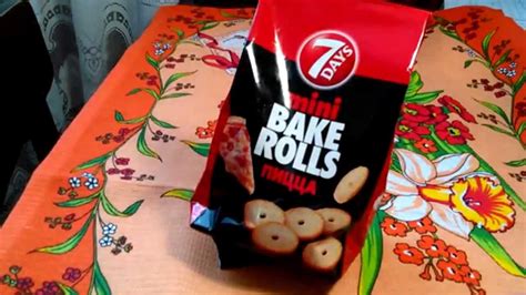 7 DAYS mini Bake Rolls(мини сухарики) вкус пицца - YouTube