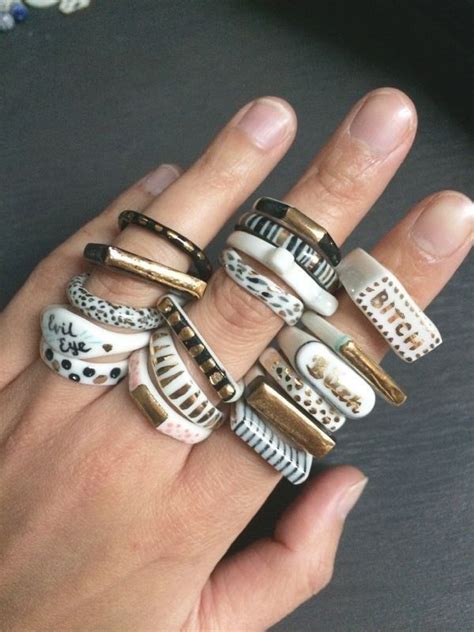 Пин от пользователя Ghadeer Ahmet на доске ♡Clay rings♡ | Глиняные ...