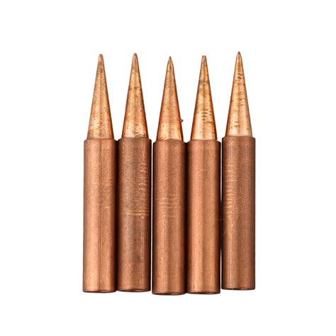 chengsi 5pcs Pure Copper Soldering Iron Tips 900M-T Lead-Free Welding