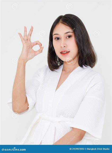 Beauty Portrait Studio Shot of Millennial Young Asian Black Short Hair