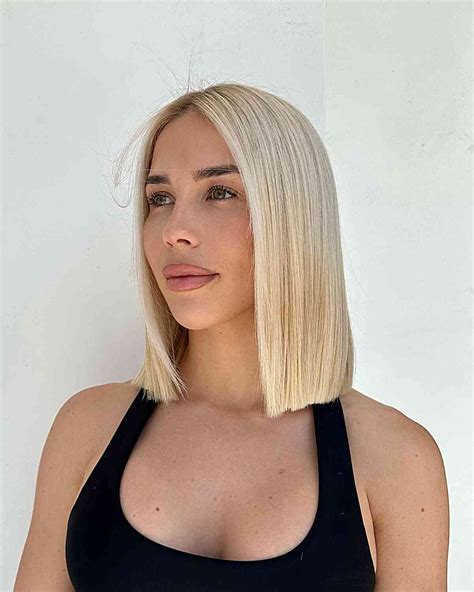 47 trendiest long blunt bob haircuts for a sleek new blunt lob – Artofit