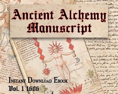 Ancient Alchemy Manuscript RARE! 118 Pages From 1606. Beautiful Quality ...