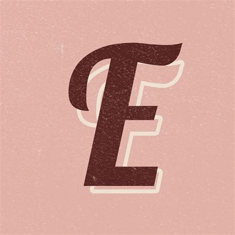 Download free psd image of alphabet letter e vintage handwriting ...