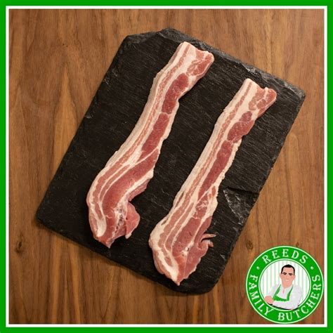 buy unsmoked rindless streaky bacon  rashers  reeds family