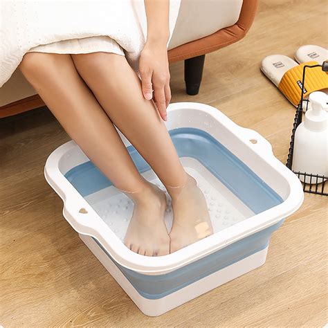 YanYan Folding Foot Bath Tub, Portable Plastic Foot Soaking Basin