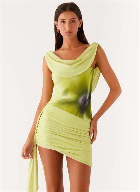 Good Fortune Mini Dress - Lime – Peppermayo US
