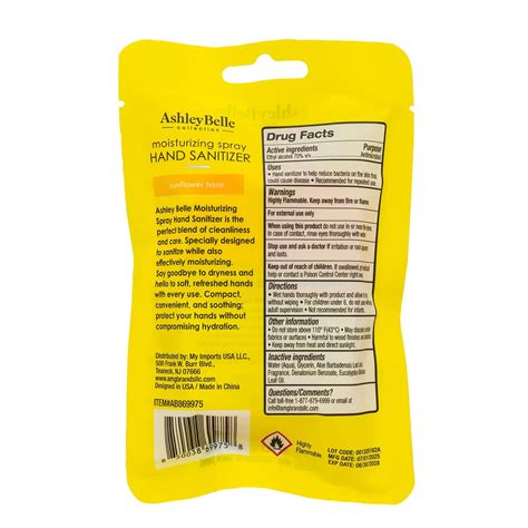 Wholesale Ashley Belle Moisturizing Spray Hand Sanitizer, 1 oz, Apple