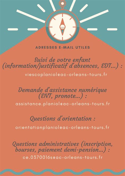 Adresses mails utiles – Lycée général et technologique Thérèse PLANIOL