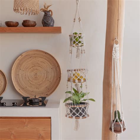 Macrame Hanging Baskets - Grounded Bodyworks