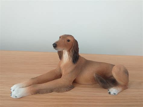 Saluki Brown Dog Laying Gift Ornament Sculpture Model Figure - Etsy