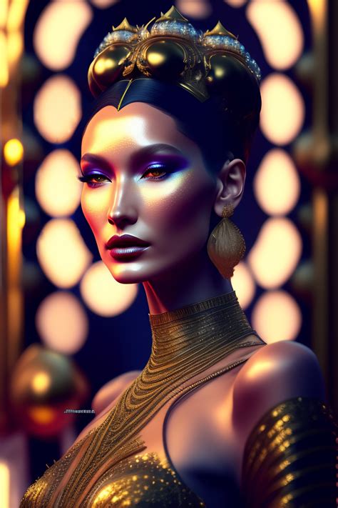 Lexica - A highly detailed picture of a beautiful alien goddess bella