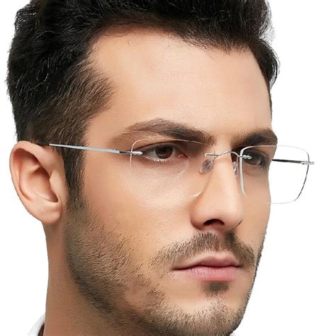 Mens Titanium Rimless Glasses at Pam Calhoun blog