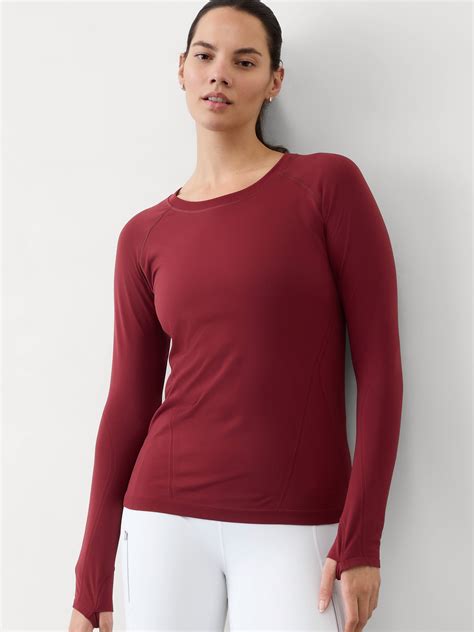 Athleta Momentum Seamless Top In Redwood | ModeSens