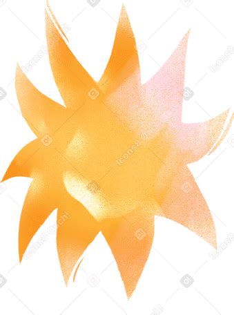 Желтое пятно с лучами в PNG, SVG
