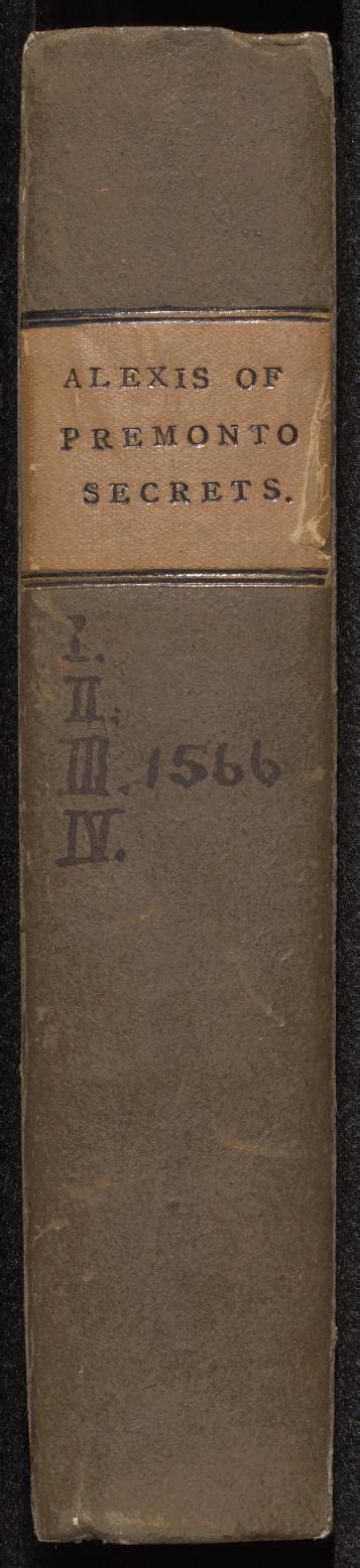 [The secretes of ... Alexis of Piemount ... | Library of Congress