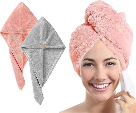 Cortina Microfiber Hair Towel Cap, Soft Absorbent Quick Drying Cap for