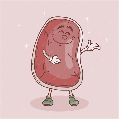 Нарисованная рукой иллюстрация шаржа мяса | Бесплатно векторы
