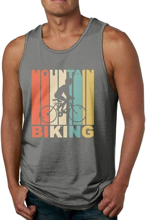 vintage mountain biking mens comfortsoft tank top tee amazoncouk