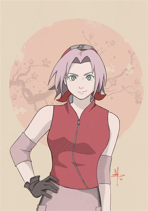 My simple drawing of Sakura from Naruto Shippuden, hope you all like it ...