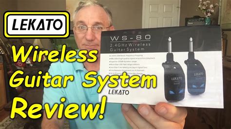 Lekato WS-80 wireless guitar system review - YouTube