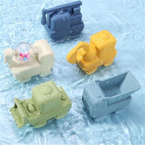 Engineering Car Water Toys | Floating Bath & Pool Spray Rattle Vehicle