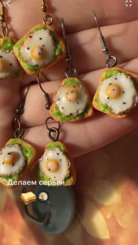 Еда из полимерной глины | Сережки из полимерной глины | Подростковые ...