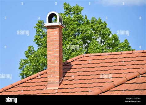 smoke stack   roof   building stock photo alamy