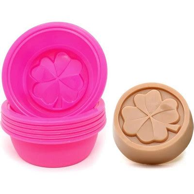 Badu.bg 6PCS Силиконови форми за четирилистна детелина Кръгли ...