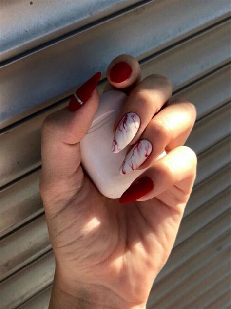 Красные матовые ногти минимализм | Pretty nails, Gel nails, Cute nails