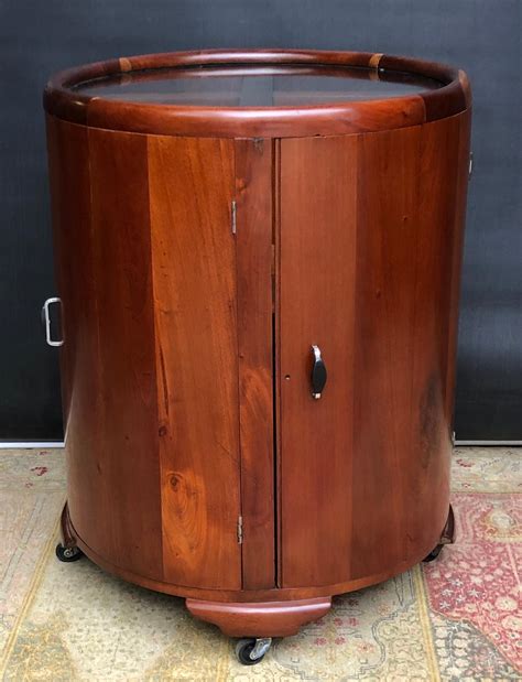 Jamaican Art Deco Round Bar/Cocktail Cabinet By Burnett Webster(circa