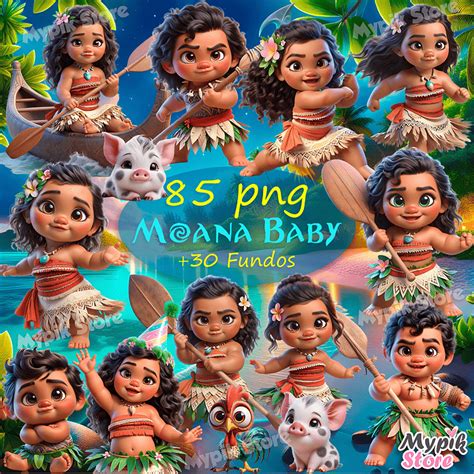 Digital Fundo Moana Baby Png