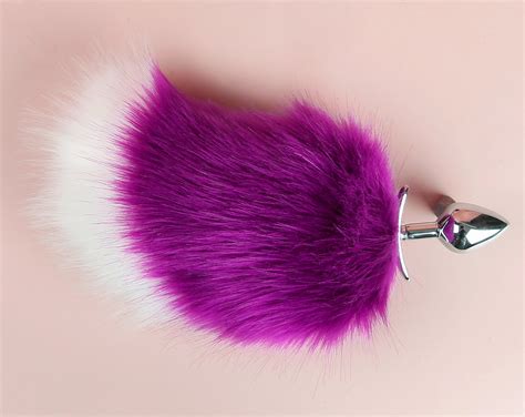 Bunny Tail Plug and Ear Set Purple White Rabbit Tail Butt Plug - Etsy