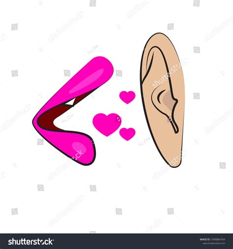 Girl Whispering Ear Man Sex On Stock Vector (Royalty Free) 1096884764