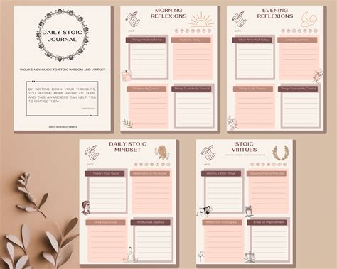 Daily Stoic Journal Self-improvement Minimalistic Journal Meditation