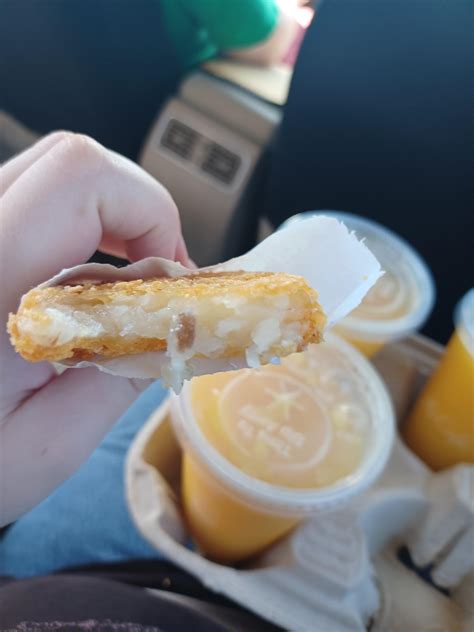 McDonald's hashbrown. Brown bit of potato? Or something gross? : r