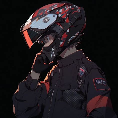 anime motorcycle helmet   dark