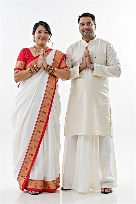 Fundo Retrato De Uma Saudação De Casal Bengali Foto E Imagem Para