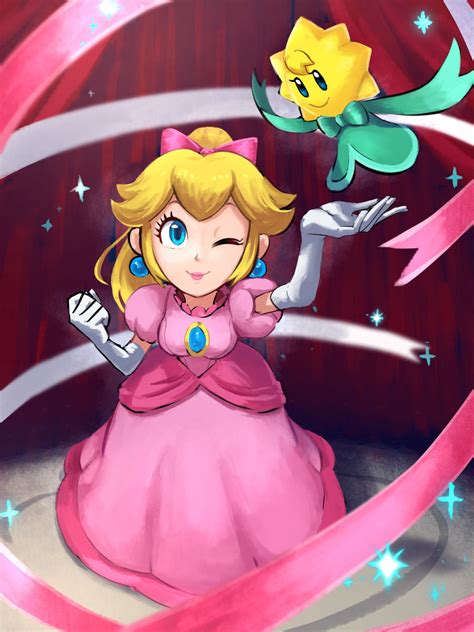 princess peach and stella (mario and 1 more) drawn by ya_mari_6363