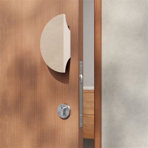 atelis concrete  moon entry door pull pair almond nz abi