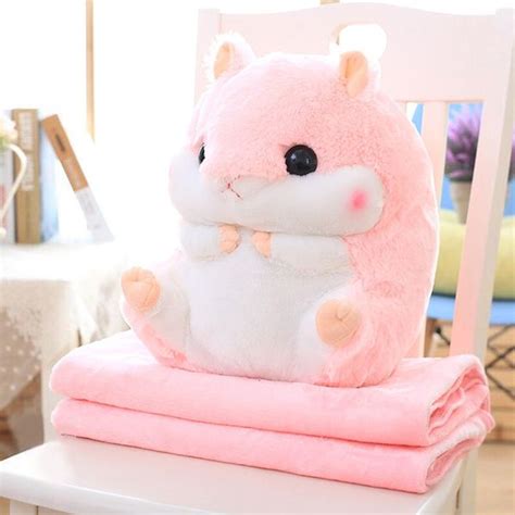 Хомяк 3в1 с пледом оптом | Cute hamsters, Plush pillows, Fluffy blankets