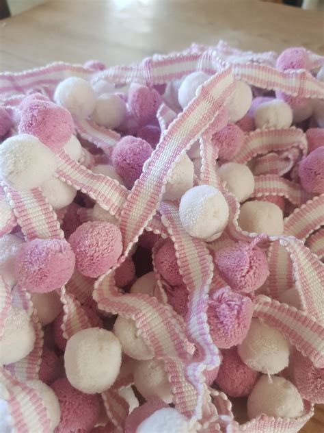 Old Rose and White Pom Pom Trimming – Rose and Foxgloves