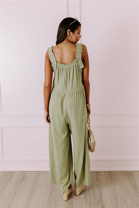 Charm And Charisma Linen-Blend Jumpsuit • Impressions Online Boutique