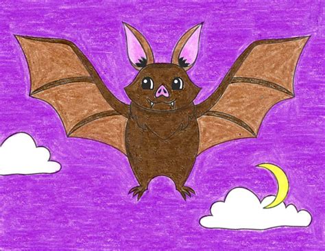 how to draw a bat for kids