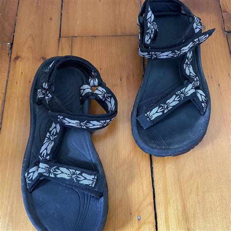 Teva Women's Black Sandals | Depop