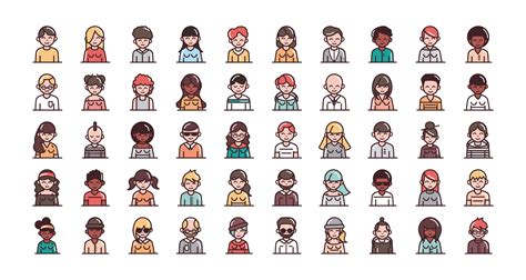 assorted human characters  vector art  vecteezy