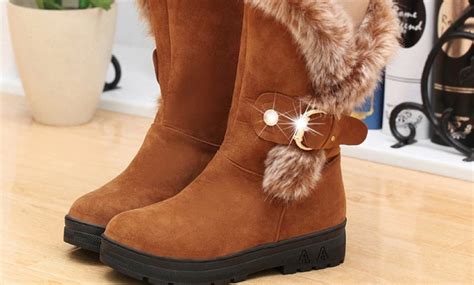 Up To 50% Off Women's Buckle Fluffy Boots | Groupon